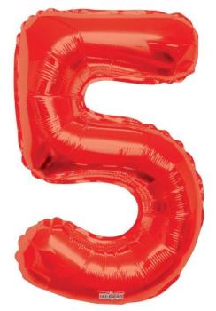 34" Foil Balloon nº 5 - Red