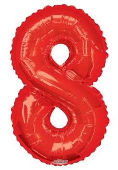 Globo Foil 34" nº8 - Rojo