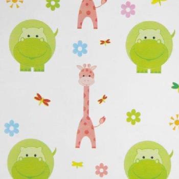 Giraffe and Hippo Wrapping Paper Roll