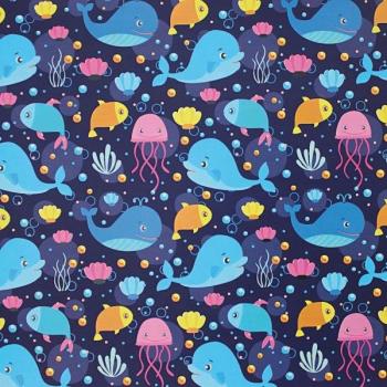 Blue Whale Wrapping Paper Roll