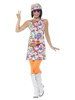 60s Groovy Chick Costume - Size S Smiffys