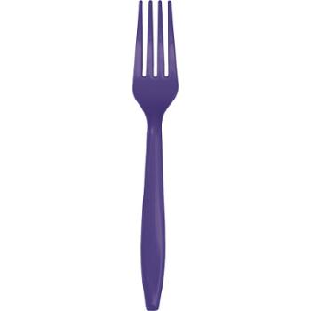 24 Plastic Forks - Purple Creative Converting