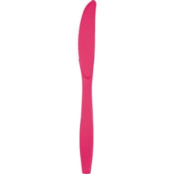 24 Plastic Knives - Fuchsia Creative Converting