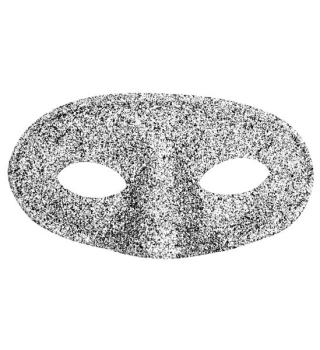 Silver Glitter Mask Widmann