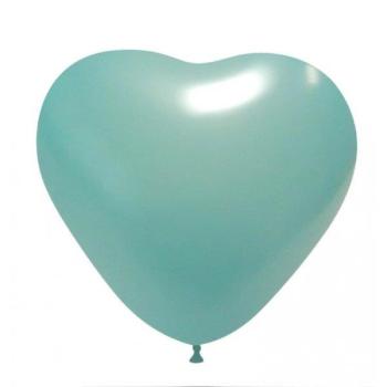 8 Heart Balloons 10" or 25 cm - Baby Blue