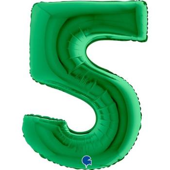 40" Foil Balloon nº 5 - Green Grabo