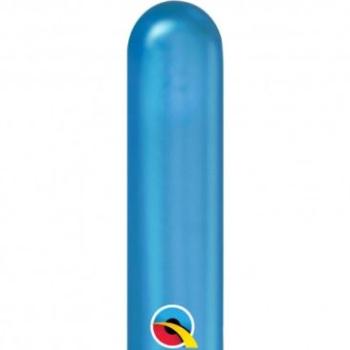 100 Balões Modelar 260Q Chrome - Azul