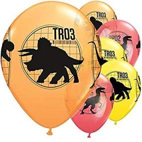 6 12" Jurassic World Balloons Qualatex