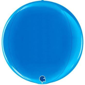 Balão 15" 4D Globo - Azul Grabo