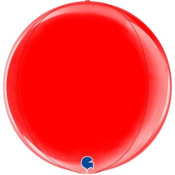 15" 4D Globe Balloon - Red
