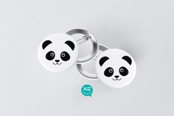 2 Mini Panda Badges XiZ Party Supplies