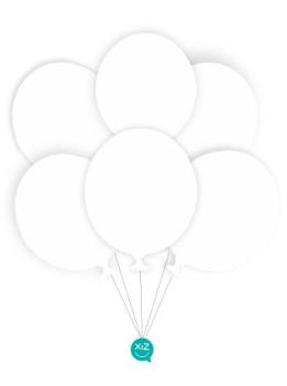6 Balloons 32cm - White XiZ Party Supplies