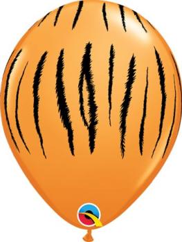 25 11" Tiger Balloons Qualatex