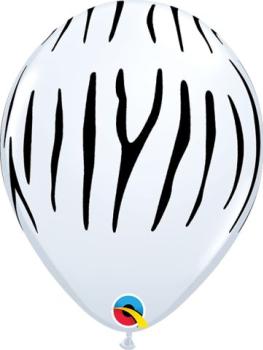 25 11" Zebra Balloons