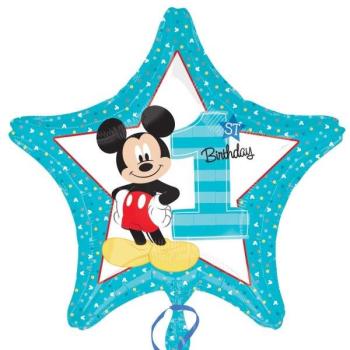Foil Balloon 18" Star Mickey 1st Birthday Amscan