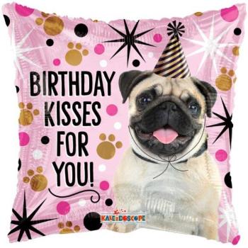 18" Birthday Kisses For You Foil Balloon Kaleidoscope