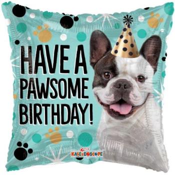 18" Have A Pawsome Bday Foil Balloon