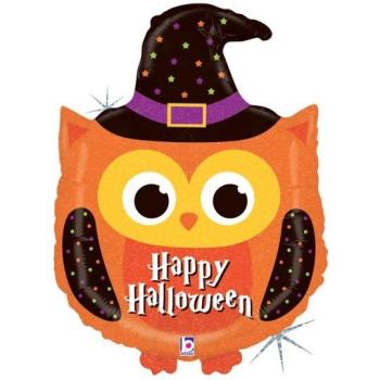 32" Owl Halloween Foil Balloon Grabo