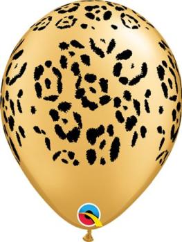 25 Balões 11" Impressos Leopardo