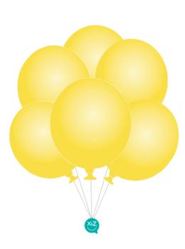 6 Balões 32cm - Amarelo