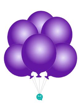 6 Balloons 32cm - Purple XiZ Party Supplies