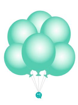 6 Balloons 32cm - Emerald Green XiZ Party Supplies