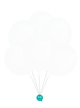 6 Balloons 32cm - Pearl White Metallic XiZ Party Supplies