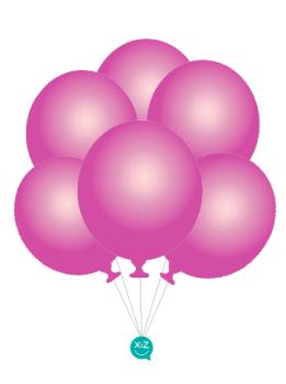 6 Balloons 32cm - Metallic Fuchsia XiZ Party Supplies