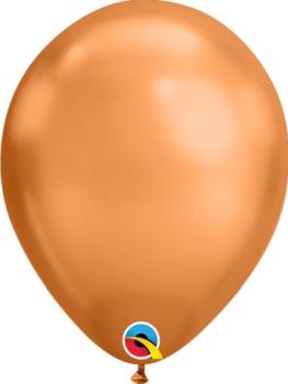 100 11" Chrome Balloons - Copper