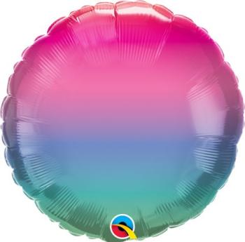 18" Round Jewel Ombre Foil Balloon