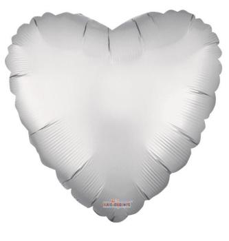 18" Heart Foil Balloon - Matte Silver