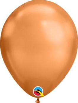 25 11" Chrome Balloons - Copper