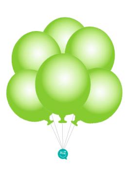 6 Balloons 32cm - Apple Green XiZ Party Supplies