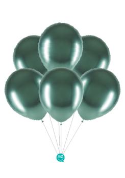 6 Globos 32cm Cromados - Verde XiZ Party Supplies