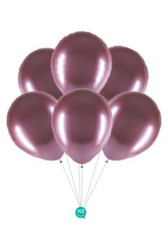 6 Balões 32cm Cromados - Lilás XiZ Party Supplies