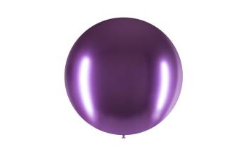 60cm Chrome Balloon - Purple