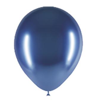 Saco de 25 Balões Cromados 14cm - Azul Médio XiZ Party Supplies