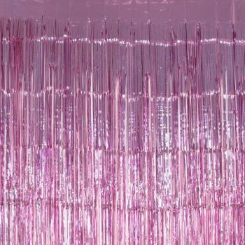 Decorative Foil Curtain - Pink