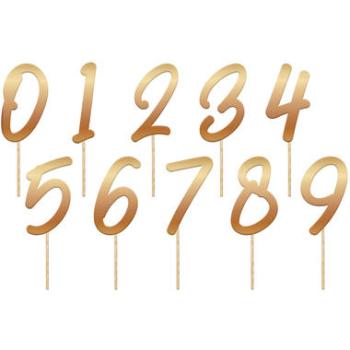 Elegant Blue Numbers Cake Toppers Folat