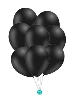 8 Pastel Balloons 30 cm - Black XiZ Party Supplies