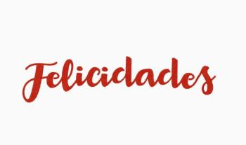 Felicidades Metallic Letters - Red