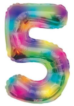 34" Foil Balloon nº 5 - Rainbow