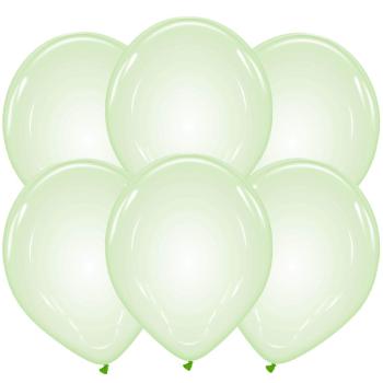 25 32cm Clear Balloons - Green XiZ Party Supplies