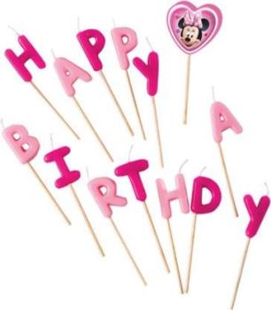 Minnie Happy Birthday Candles Decorata Party