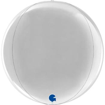 11" 4D Globe Balloon - Silver Grabo
