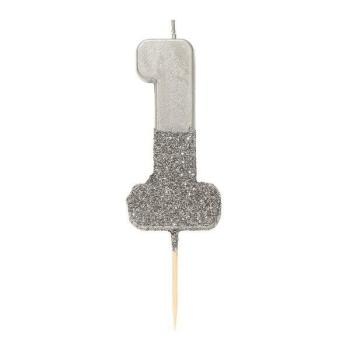 HB Glitter Candle nº1 -Silver Talking Tables