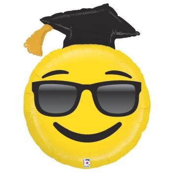 Globo de foil de 37" Emoji de estudiante Grabo