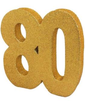 Glitter Gold Centerpiece - 80 Anniversary House