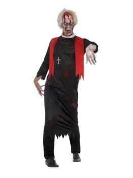 Disfraz de sacerdote zombie para hombre - Talla ML