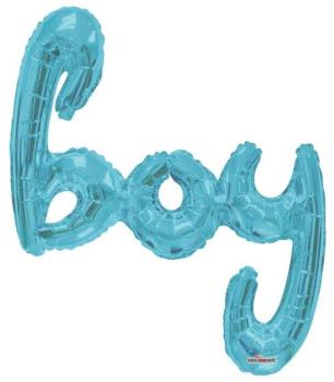 Balão Foil 36" Boy Script - Azul Kaleidoscope